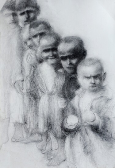 绘画 标题为“Children” 由Andrea Aleksic, 原创艺术品, 搪瓷