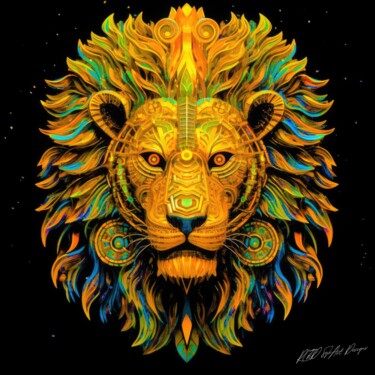 数字艺术 标题为“Wild Cat - Lion Of…” 由Sykart Designs, 原创艺术品, AI生成的图像