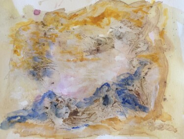 Painting titled "Paysage imaginaire 3" by Michel Teulé, Original Artwork, Pigments