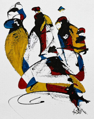 Disegno intitolato "365 16/01/2022" da Ana-Paula Bès, Opera d'arte originale, Inchiostro