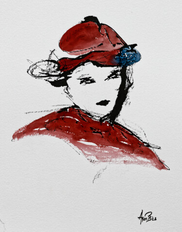 Disegno intitolato "365 18/01/2022" da Ana-Paula Bès, Opera d'arte originale, Inchiostro