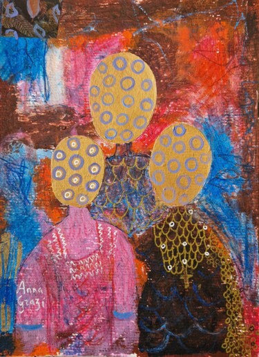 Le marchand d'étoffes et ses filles 绘画 标题为“Le marchand d'étoff…” 由Anna Grazi, 原创艺术品, 丙烯