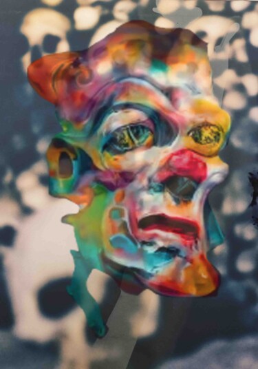 Digital Arts titled "Apparition Numérique" by Jean-Marie Palacios, Original Artwork, Digital Collage