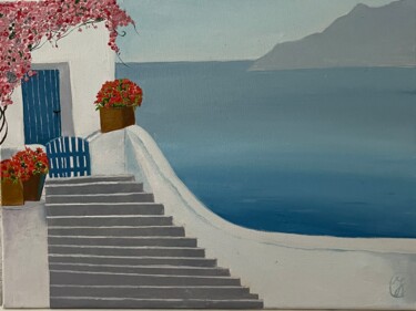 Pittura intitolato "Greece" da Stacyoilart, Opera d'arte originale, Olio
