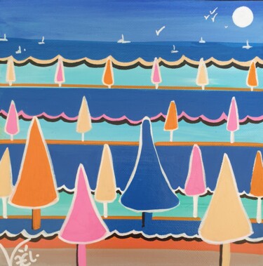 Schilderij getiteld "Souvenir d'enfance" door Kaël, Origineel Kunstwerk, Acryl Gemonteerd op Frame voor houten brancard
