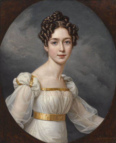Joséphine princesse héritière de Suède Peinture intitulée "Joséphine princesse…" par Joseph Karl Stieler, Œuvre d'art originale, Huile