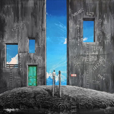 제목이 "Happiness-choice"인 미술작품 Martyna Mączka로, 원작, 아크릴 나무 들것 프레임에 장착됨