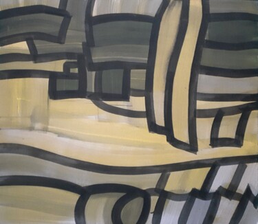 Schilderij getiteld "烏里雅斯太" door Zhao Le Men, Origineel Kunstwerk, Gouache