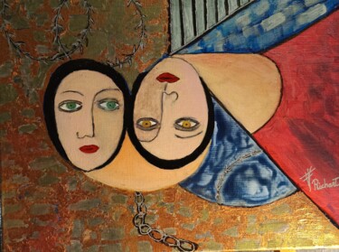 Pittura intitolato "Vidas Paralelas" da Vidal Fernández Richart, Opera d'arte originale, Acrilico