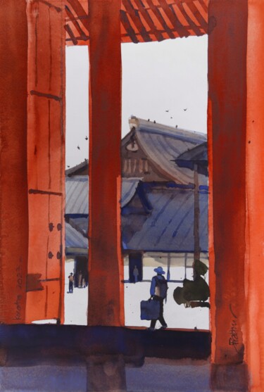 Peinture intitulée "Searching through t…" par Prashant Prabhu, Œuvre d'art originale, Aquarelle