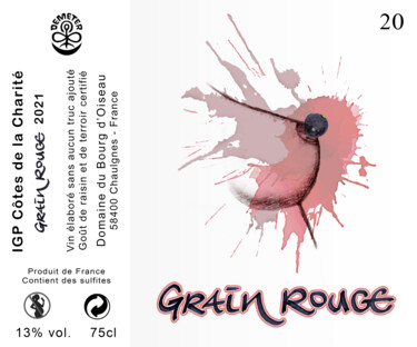 Design intitulée "Grain Rouge" par Béopé, Œuvre d'art originale, Art de la table