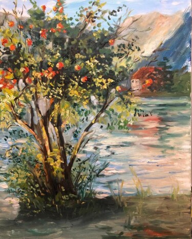 Painting titled "Старый гранат" by Tatiana Rykova (Rosa), Original Artwork, Oil