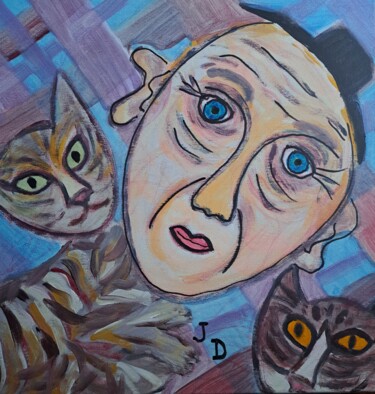 绘画 标题为“" Cataddict " ou  "…” 由Jacques Desvaux (JD), 原创艺术品, 丙烯
