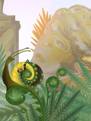 数字艺术 标题为“Snails in an abando…” 由Ирина Рыжкова (Ira Go), 原创艺术品, 2D数字工作
