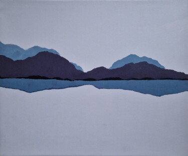 Painting titled "Mysterious landscap…" by Tatiana Karchevskaya, Original Artwork, Acrylic