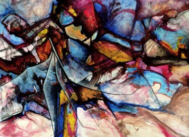 Peinture intitulée "We have reached you…" par Carlos Paredes Colin, Œuvre d'art originale, Acrylique