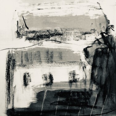 Tekening getiteld "Village in summer" door Fatima Fernandes, Origineel Kunstwerk, Inkt