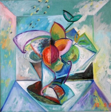 Pintura titulada "Bodegon" por Ruiz De Azúa Juan Carlos, Obra de arte original, Oleo Montado en artwork_cat.