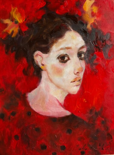 绘画 标题为“Waiting for a meeti…” 由Isolde Pavlovskaya, 原创艺术品, 油