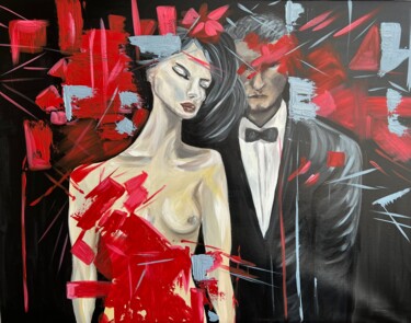 Pintura intitulada "Обнажение чувств" por Angelina Masson, Obras de arte originais, Acrílico