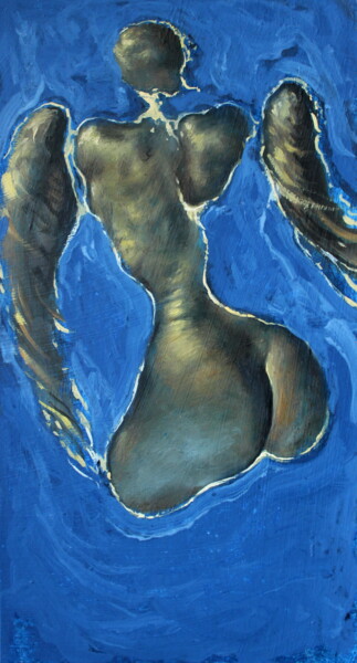 Peinture intitulée ""Ожидание" из серии…" par Nikodim Leibgam, Œuvre d'art originale, Huile