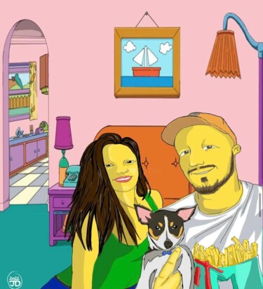 Arte digitale intitolato "Arte digitale Family" da Giuseppe D’Alessandro (JD), Opera d'arte originale, Pittura digitale