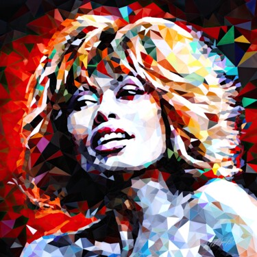 Tina Turner The Best - Tina Turner 2023 Birthday Tribute Arts numériques intitulée "Tina Turner The Bes…" par Sykart Designs, Œuvre d'art originale, Image générée par l'IA