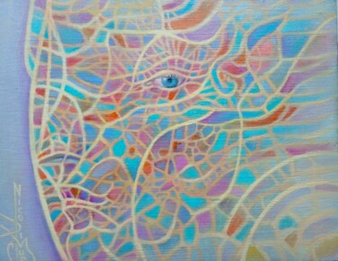 Peinture intitulée "Лик Ангела" par Nikodim Leibgam, Œuvre d'art originale, Huile