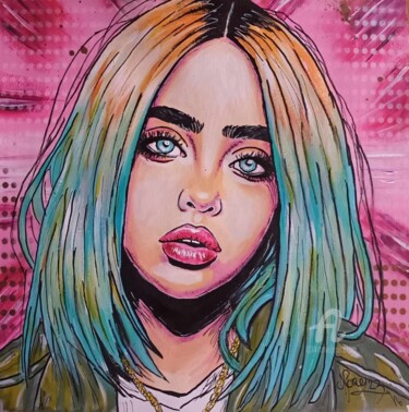Painting titled "billie" by Norel, Original Artwork, Acrylic