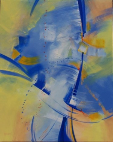 Peinture intitulée "petit chemin tout t…" par Anne-Frédérique Ferret, Œuvre d'art originale, Huile