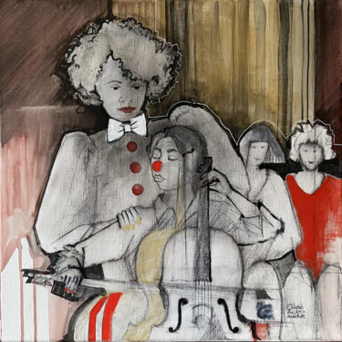 Peinture intitulée "CLOWN" par Alyne Auromischer, Œuvre d'art originale, Acrylique Monté sur Châssis en bois