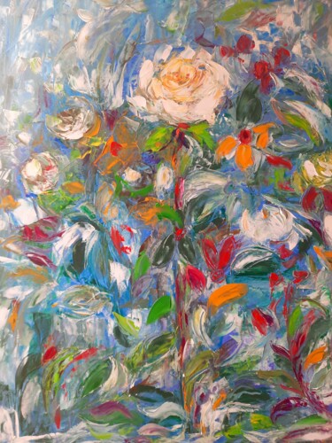 Peinture intitulée ""Charmes"de l'ange" par Sandra Land, Œuvre d'art originale, Huile