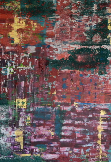 Painting titled "spring field" by Ruud Ekelmans (Gudo Art), Original Artwork, Acrylic