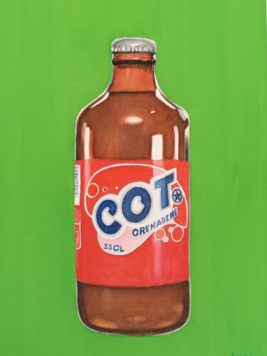 Peinture intitulée "Cot Grenadine" par Assia Benkahoul, Œuvre d'art originale, Aquarelle