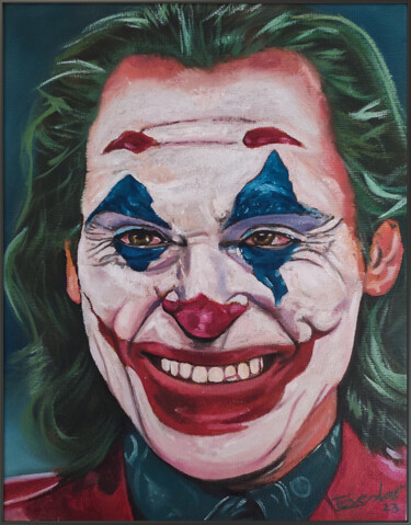 绘画 标题为“The Joker Joaquin P…” 由Enrique Escolar Hernández, 原创艺术品, 油