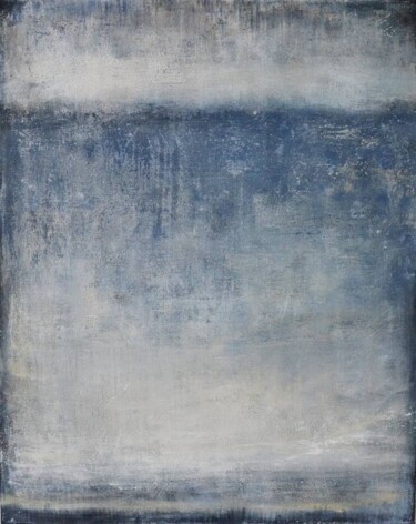 Blue Grey Abstract Painting, Marine Association 绘画 标题为“Blue Grey Abstract…” 由Leon Grossmann, 原创艺术品, 丙烯