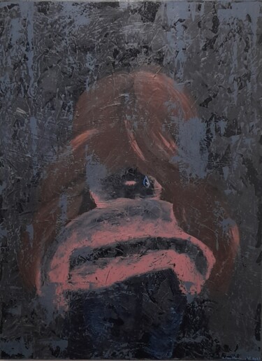 tristesse Peinture intitulée "tristesse" par Isabelle Vautherin, Œuvre d'art originale, Acrylique Monté sur Châssis en bois