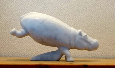 Sculpture titled "Carrara Marble Wild…" by Jean-Michel Garino, Original Artwork, Stone