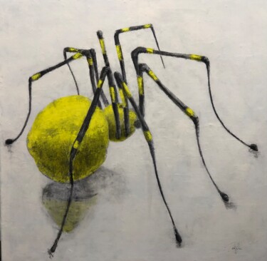 Painting titled "Susto" by Pipa Martín, Original Artwork, Acrylic
