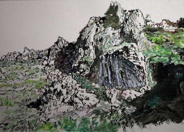 Digital Arts titled "St. Guilhem le dése…" by José Sales Albella, Original Artwork, Digital Painting