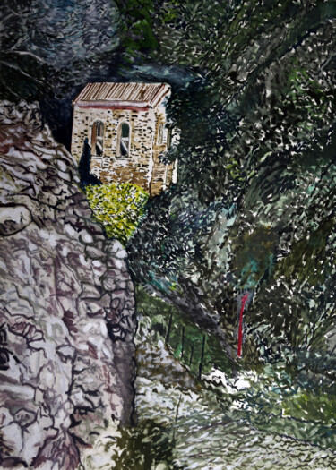 Digital Arts titled "St. Guilhem le dése…" by José Sales Albella, Original Artwork, Digital Painting