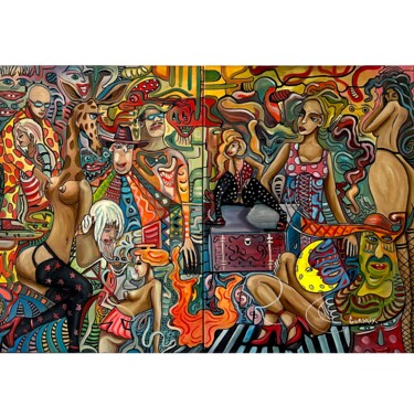 Diptych. 70x100 cm. Original. Andrii hurskyi 2023 绘画 标题为“Diptych. 70x100 cm.…” 由Benjaminart, 原创艺术品, 油