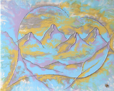 In the mountains my heart 绘画 标题为“In the mountains my…” 由Evgeny Shaparin (Johnrusart), 原创艺术品, 丙烯