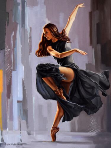 The beauty of dance IX Malerei mit dem Titel "The beauty of dance…" von Serghei Ghetiu, Original-Kunstwerk, Öl Auf Keilrahmen aus Holz montiert