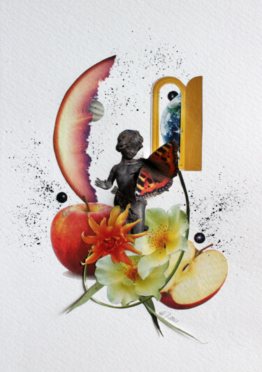 Collages titled "Eden" by Ghislaine Gabet, Original Artwork, Collages
