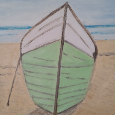 Painting titled "El Bote" by Roser Solà, Original Artwork, Oil