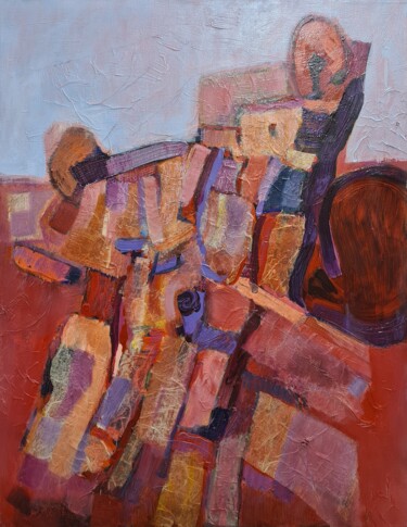 Pittura intitolato "Cromatico n.2" da Domenico Asmone, Opera d'arte originale, Olio Montato su Telaio per barella in legno