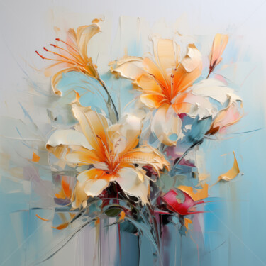 Digital Arts με τίτλο "Flowers32" από P. Lee, Αυθεντικά έργα τέχνης, Ψηφιακή ζωγραφική
