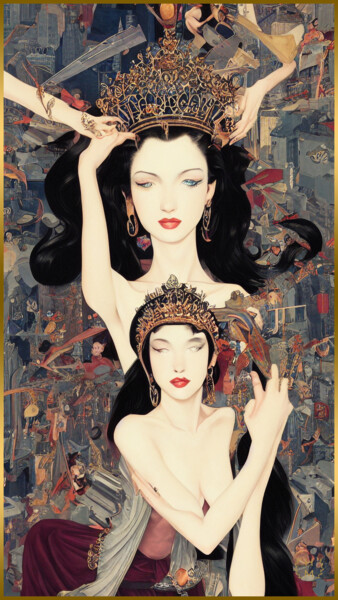 Arts numériques intitulée "HEL MORT's Diva Sea…" par Hel Mort, Œuvre d'art originale, Huile Monté sur Aluminium