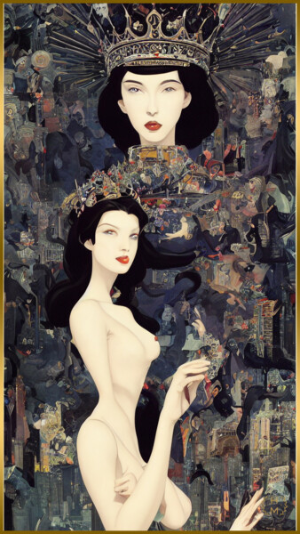 数字艺术 标题为“HEL MORT's Diva Sea…” 由Hel Mort, 原创艺术品, 油 安装在铝上
